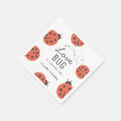 Kleine Liebe Bug Ladybug Geburtstag Napkins Serviette (Ecke)