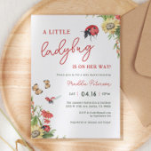 Kleine Liebe Bug Ladybug Girl Babydusche Einladung