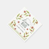 Kleine Liebe Bug Ladybug Leaf Birthday Napkins Serviette (Ecke)