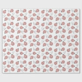 Kleine Liebe Bug Ladybug Pink Geschenkpapier (Flach)