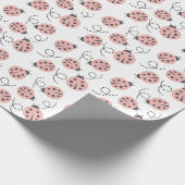 Kleine Liebe Bug Ladybug Pink Geschenkpapier (Ecke)