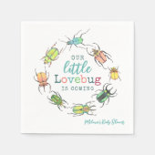 Kleine Liebe Bug Niedlich und farbenfroh Babydusch Serviette (Vorderseite)