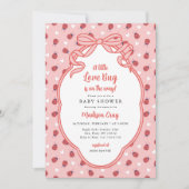 Kleine Liebe Bug on Way Baby Shower Einladung (Vorderseite)