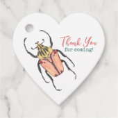 Kleine Liebe Bug Pink Babydusche Danke Geschenkanhänger (Vorderseite)