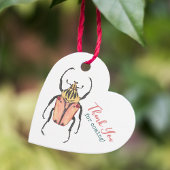 Kleine Liebe Bug Pink Babydusche Danke Geschenkanhänger