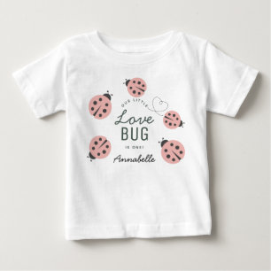 Kleine Liebe Bug Pink Ladybug Geburtstag Baby T-shirt