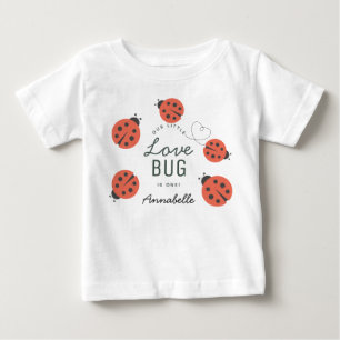 Kleine Liebe Bug Red Ladybug Geburtstag Baby T-shirt