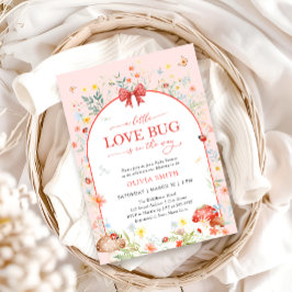 Kleine Liebe Bug Wildblume Kinderdusche Einladung