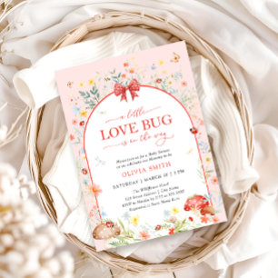 Kleine Liebe Bug Wildblume Kinderdusche Einladung