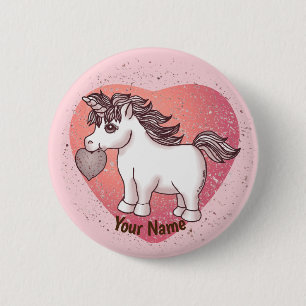 Kleine Liebe Einhorn Button