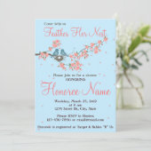 Kleine Liebe-Vogel-Duschen-Einladung Einladung (Stehend Vorderseite)