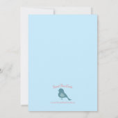 Kleine Liebe-Vogel-Duschen-Einladung Einladung (Rückseite)