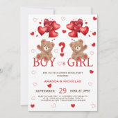 Kleine Liebesballons Einladung (Vorderseite)