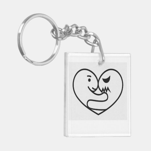 Kleine Liebesdinos Schlüsselanhänger (Vorderseite links)