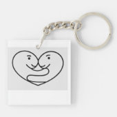 Kleine Liebesdinos Schlüsselanhänger (Rückseite)