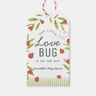 Kleine Liebeskäfer-Ladybug-Grün-Baby-Party Geschenkanhänger