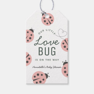 Kleine Liebeskäfer-Ladybug-Rosa-Baby-Party Geschenkanhänger