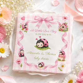 Kleine Liebeskäfer Mädchen Baby Shower Serviette