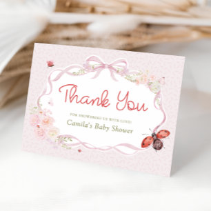 Kleine Liebeswanze-Bogen-Baby-Shower-Dankeskarten Dankeskarte