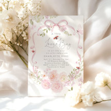 Kleine Liebeswanze Rosa Schleife Baby Shower