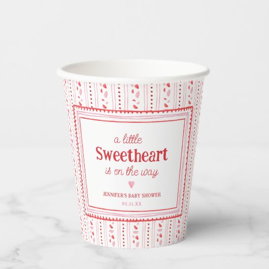 Kleine Liebhaber von Sweetheart Valentine Pappbecher (Vorderseite)