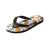 Kleine Liga Sportballs farbenfrohe Kinder Spaß Kinderbadesandalen (Schrägansicht)