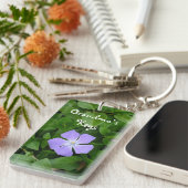 Kleine Lila Blume Schlüsselanhänger (Vorderseite rechts)