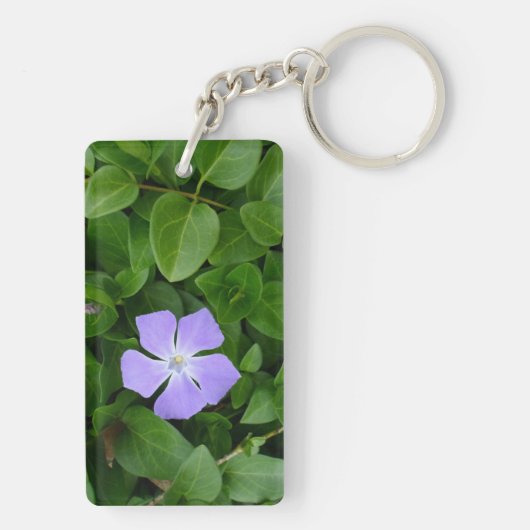 Kleine Lila Blume Schlüsselanhänger (Rückseite)