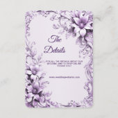 Kleine lila Blumen Detailkarte Begleitkarte (Vorderseite)