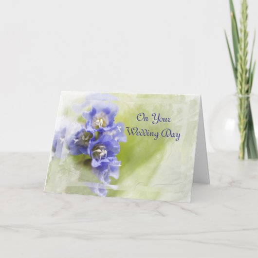 Kleine Lila Garden Blume Hochzeitstag Karte (Vorderseite)