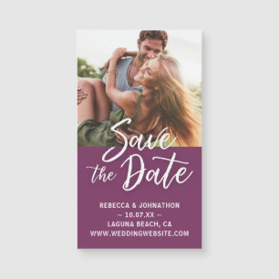 Kleine Lila Save the Date Magnet