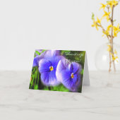 Kleine Lila Stiefmütterchen Note Card; Mattierte S Karte (Gelbe Blume)