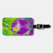 Kleine lila Tulpe Gepäckanhänger (Vorderseite horizontal)