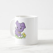 Kleine Lila Welpen-Tasse Kaffeetasse (Vorderseite Links)