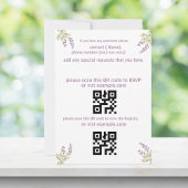 Kleine lila Wildblume Babydusche Einladung