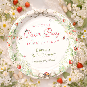 Kleine Love Bug Baby Shower Pappteller
