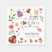 Kleine Love Bug Baby Shower Serviette (Vorderseite)