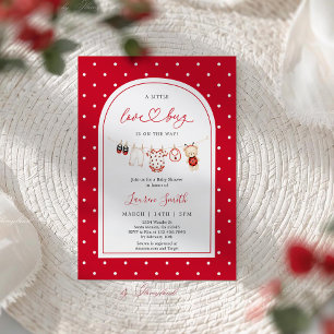 Kleine Love Bug Babyparty Einladung
