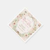 Kleine Love Bug Ladybug Baby Shower Serviette (Ecke)