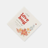 Kleine Love Bug Mädchen Retro-Baby-Party Serviette (Ecke)