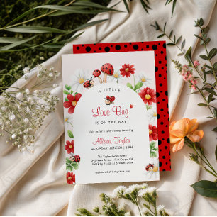 Kleine Love Bug Marienkäfer Baby Shower Tor Blumen Einladung