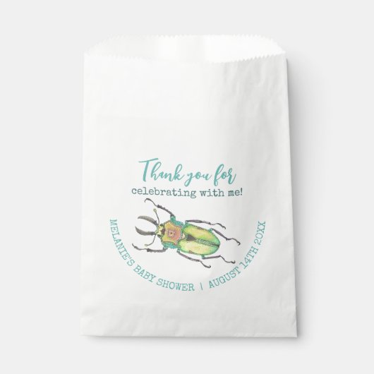 Kleine Lovebug Babydusche Danke Geschenktütchen (Vorderseite)