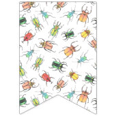 Kleine Lovebugs Party Wasserfarbenkäfer Wimpelkette (Erste Fahne)