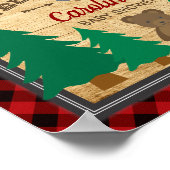 Kleine Lumberjack Baby Dusche Begrüßungszeichen Poster (Ecke)