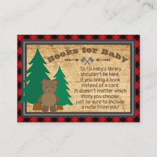 Kleine Lumberjack Karierte Babydusche bringen ein  Begleitkarte