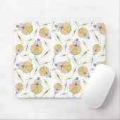 Kleine lustige Tick-Bug und Blätter nahtlose Muste Mousepad (Mit Mouse)