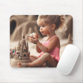 Kleine Mädchen bewundern Seashell Mousepad (Mit Mouse)