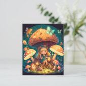 Kleine Mädchen-Elfe unter Pilzen (Stehend Vorderseite)