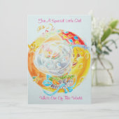 Kleine Mädchen Geburtstagskarte Karte (Stehend Vorderseite)