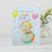 Kleine Mädchen Geburtstagskarte Karte (Stehend Vorderseite)